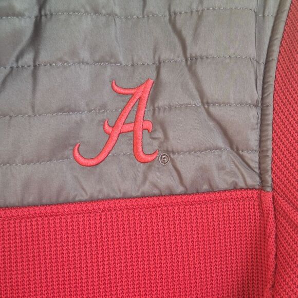 Alabama Crimson Tide Quarter Zip Pullover Corded Fleece and Quilting Mens sz M - Picture 6 of 15